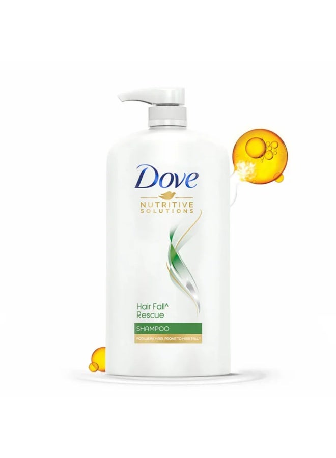 Dove Hair Fall Rescue Shampoo For Weak Hair Prone To Hairfall, Deeply Nourishes From Roots Up And Reduces Hair Fall By Up To 98%, 1 Ltr - Image 2